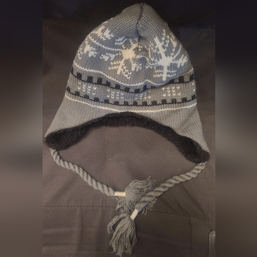 Champs Black and Gray Knit Hat (Unisex)